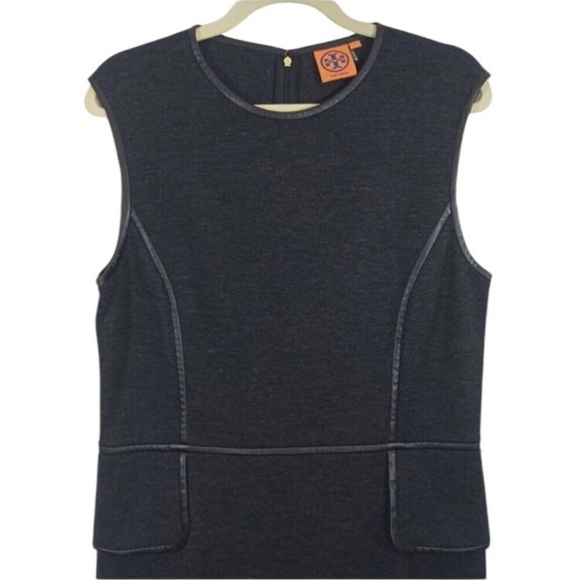 Tory Burch Navy Sleeveless Sheath Dress - Picture 4 of 9